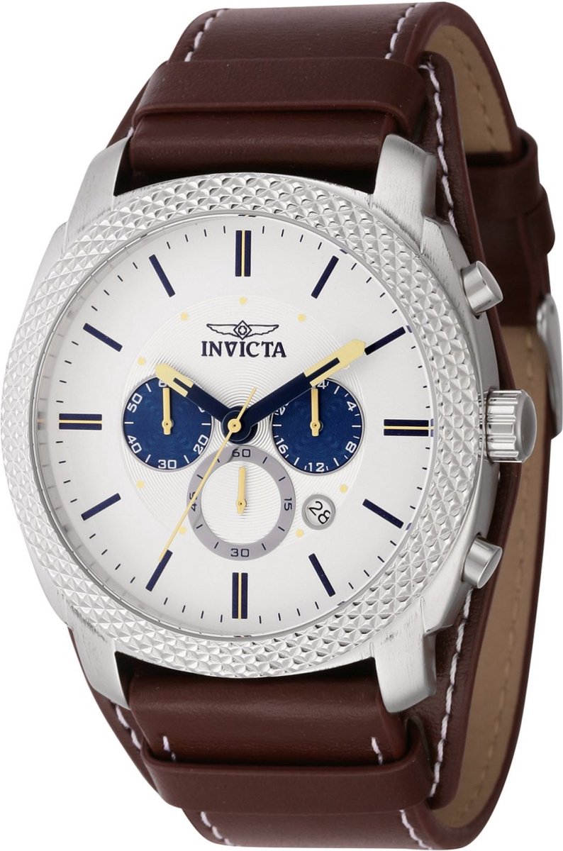 Invicta Specialty 44831 Heren Horloge - Waterdicht - Analoog - Quartz Uurwerk - Roestvrij Staal met witte Wijzerplaat -48mm