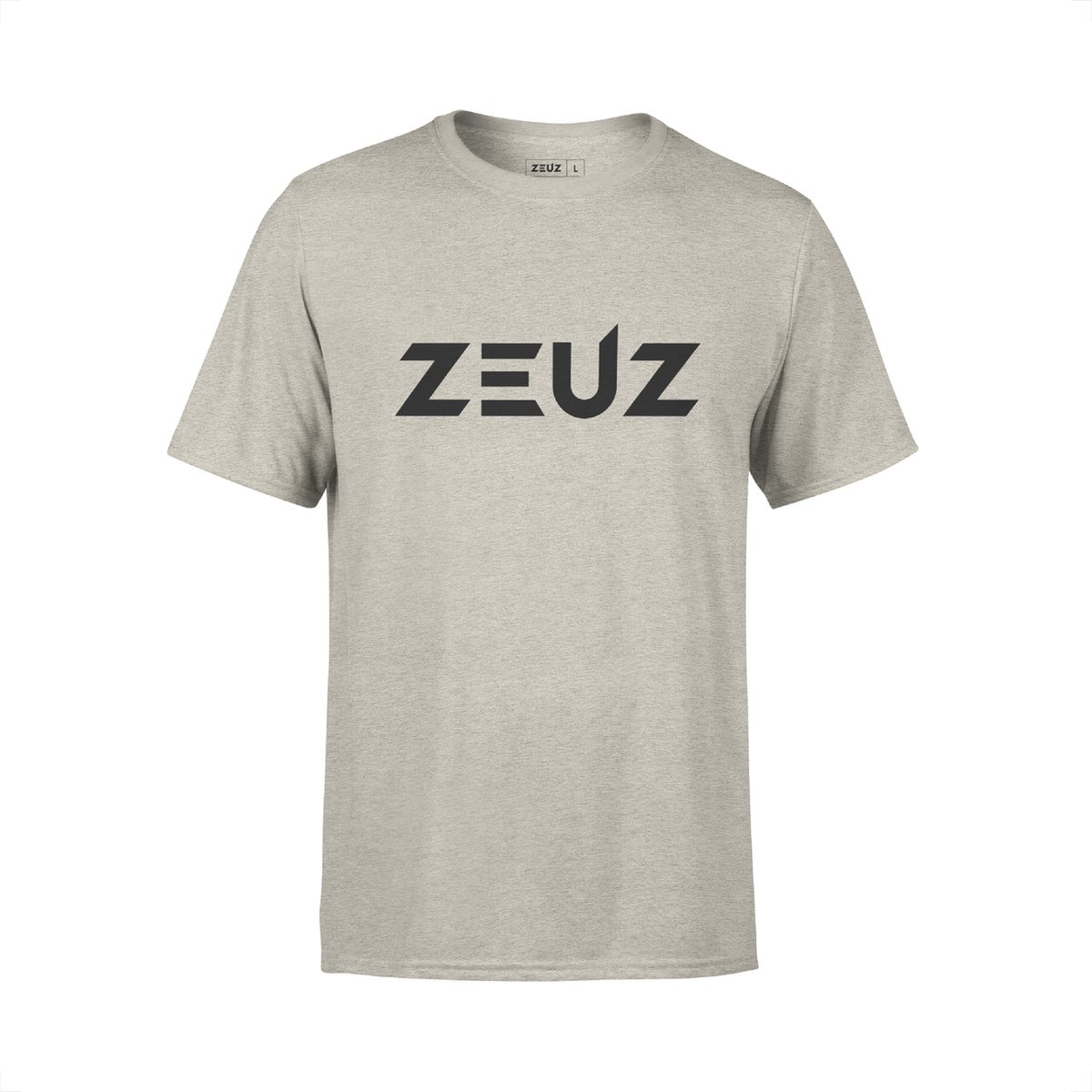 ZEUZ Sport T-Shirt Unisex - Sportkleding Man & Vrouw - Fitnesskleding Heren & Dames - Jongens & Dames Kleding voor Fitness, CrossFit & Gym - Maat M - Sand / Beige