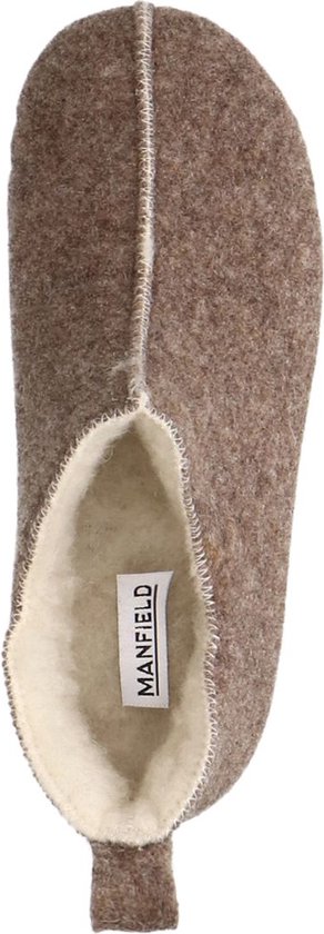 Manfield - Femme - Chaussons beiges - Taille 36