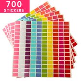 Étiquettes Autocollants petit rectangle - 19x12MM - 700 autocollants colorés pour journal, agenda, tri, codage, organisation et reconnaissance