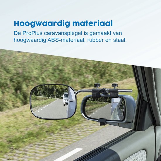 ProPlus Caravanspiegel - Opzetspiegel - Verstelbaar - Universeel voor Links en Rechts - 41 x 14 x 9 cm - Caravan Accessoires - E57-type keurmerk - Zwart - 1 stuk van ProPlus — afbeelding 2