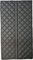 Schuro - Auto bekledingsleder - Computergestikt Vierkant Patroon - Zwart Dakota - Draad dikte 20 - Kleur zwart
