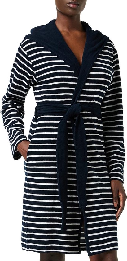 katoen patroon dames Badjas met capuchon badstof 110 cm lengte