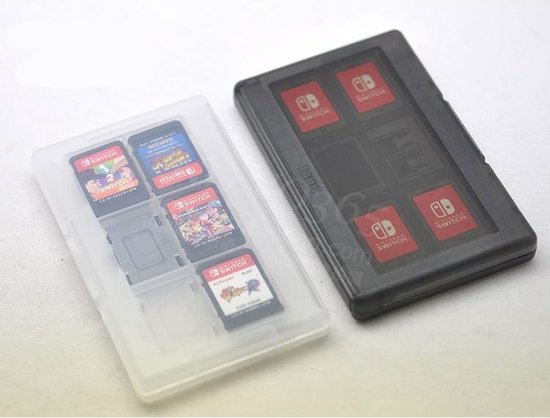 Nat boeren Rook 24 Slots Plastic Game Kaarten Houder voor Nintendo Switch Doorschijnend  Zwart | bol.com