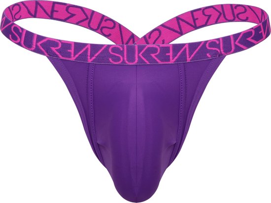 Sukrew Bubble Thong Tyrian Purple - MAAT XS - Heren Ondergoed - String voor Man - Mannen String