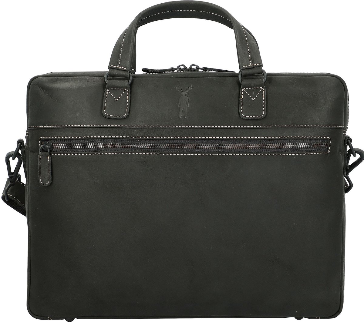Jack Kinsky Baltimore 8 Lederen aktetas 40 cm Laptopcompartiment - 41cm (17 duim) - anthrazit