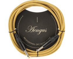 Áengus Gold Tweed Gitaarkabel Instrumentkabel - 6.35mm mono jack plug recht/recht - 3 meter