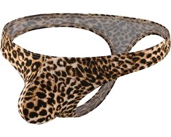 LekkerStout Luipaard String - Tanga - Bruin - Sexy Herenondergoed | L | ( LS146 )