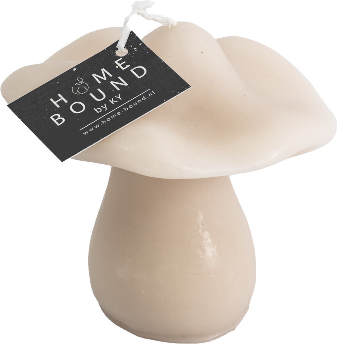 HomeBound by KY | Kaars paddestoel beige | 9,9x10x10,8cm | figuurkaars paddestoel