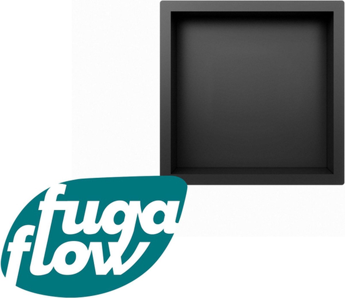 FugaFlow Arcas Inbouwnis badkamer - 30x30x7cm - mat zwart