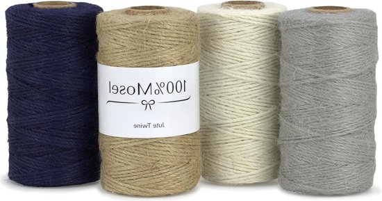 ZARRS Jute koord hennep, 100 meter koord, natuurlijk jute touw, 2 mm, henneptouw, string bal voor bloemisterij, bruiloftskaarten, doe-het-zelf handwerk, thuis, verpakking tuintoepassingen ZARRS Jute koord hennep, 100 meter koord, natuurlijk jute touw, 2 mm, henneptouw, string bal voor bloemisterij, bruiloftskaarten, doe-het-zelf handwerk, thuis, verpakking tuintoepassingen