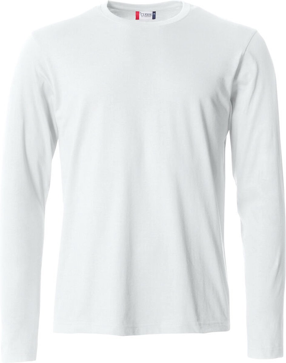 Clique Basic-T L/S 029033 - Wit - 3XL