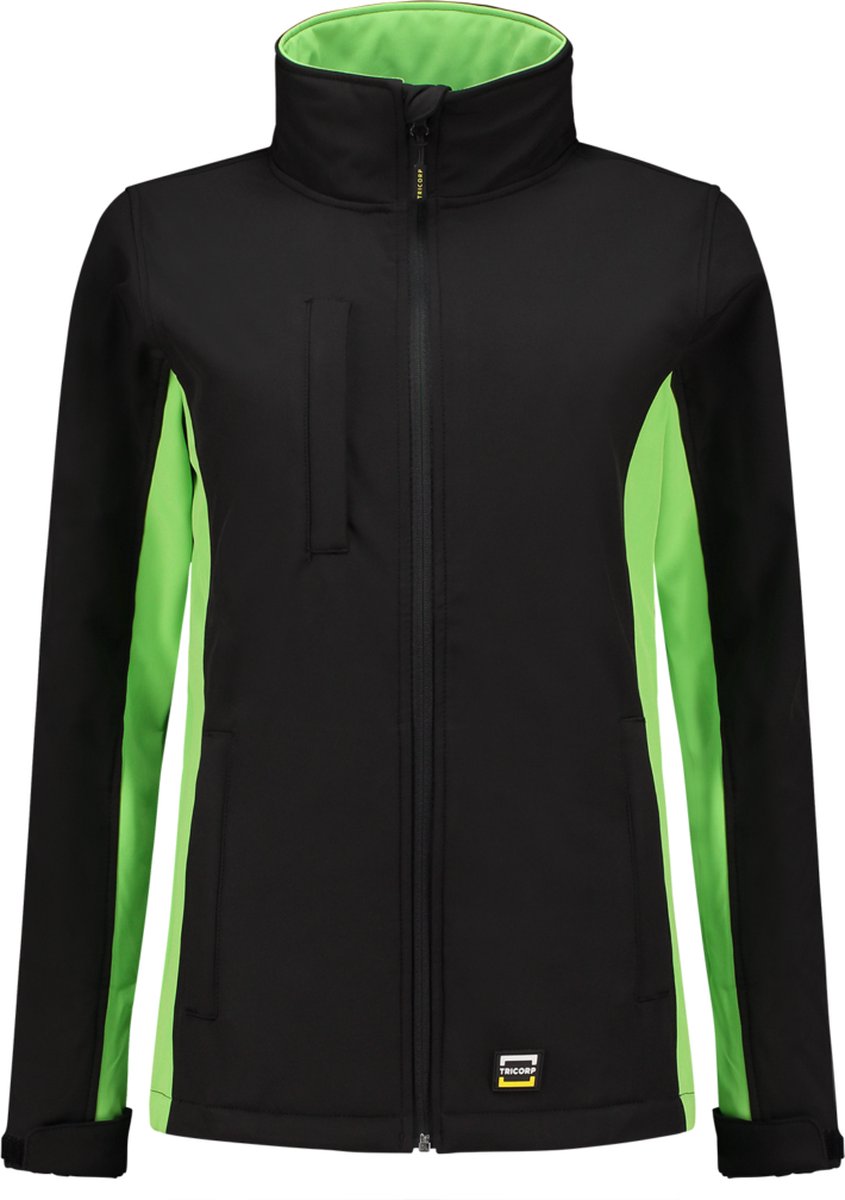Tricorp 402008 Softshell Bicolor Dames /Limoen Zwart