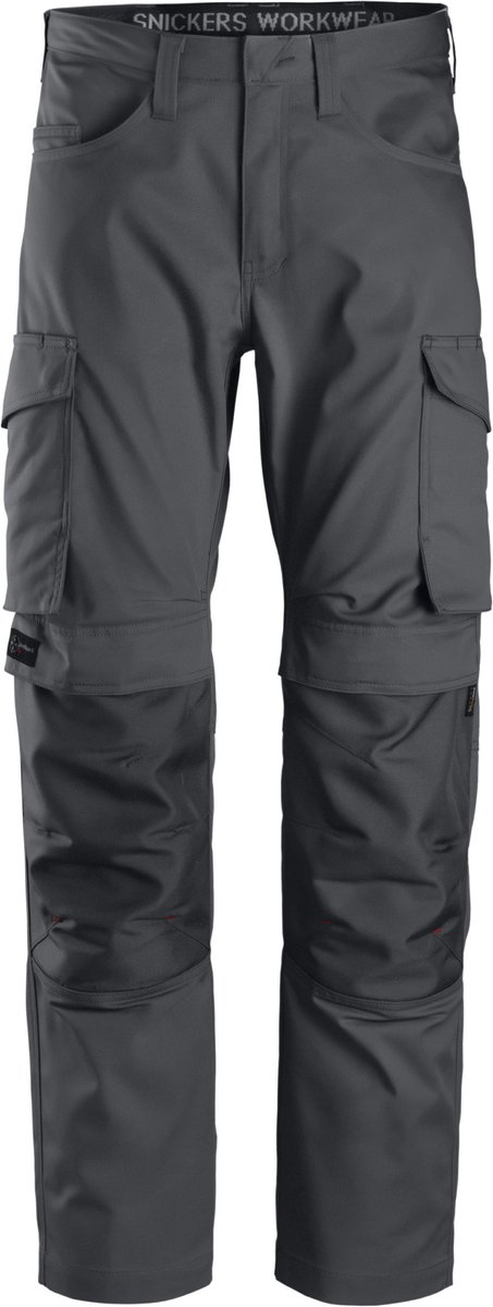 Snickers 6801 Service Broek met Kniestukzakken - Staal Grijs/Staal Grijs - 52