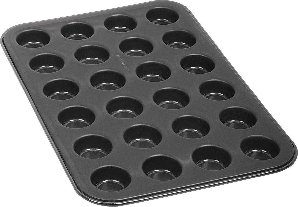 Muffinvorm 24 Mini Ø 3 cm Cupcakevorm voor sappige muffins Muffinplaat met antiaanbaklaag 1 stuk Muffin tin