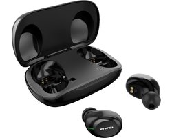 Awei T20 Echte Draadloze Sportoordopjes met Oplaadetui - Bluetooth Versie V5.1 - Waterdicht IPX4-niveau - Frequentierespons 20-20.000 Hz - Muziekspeelduur 8 uur - Zwart