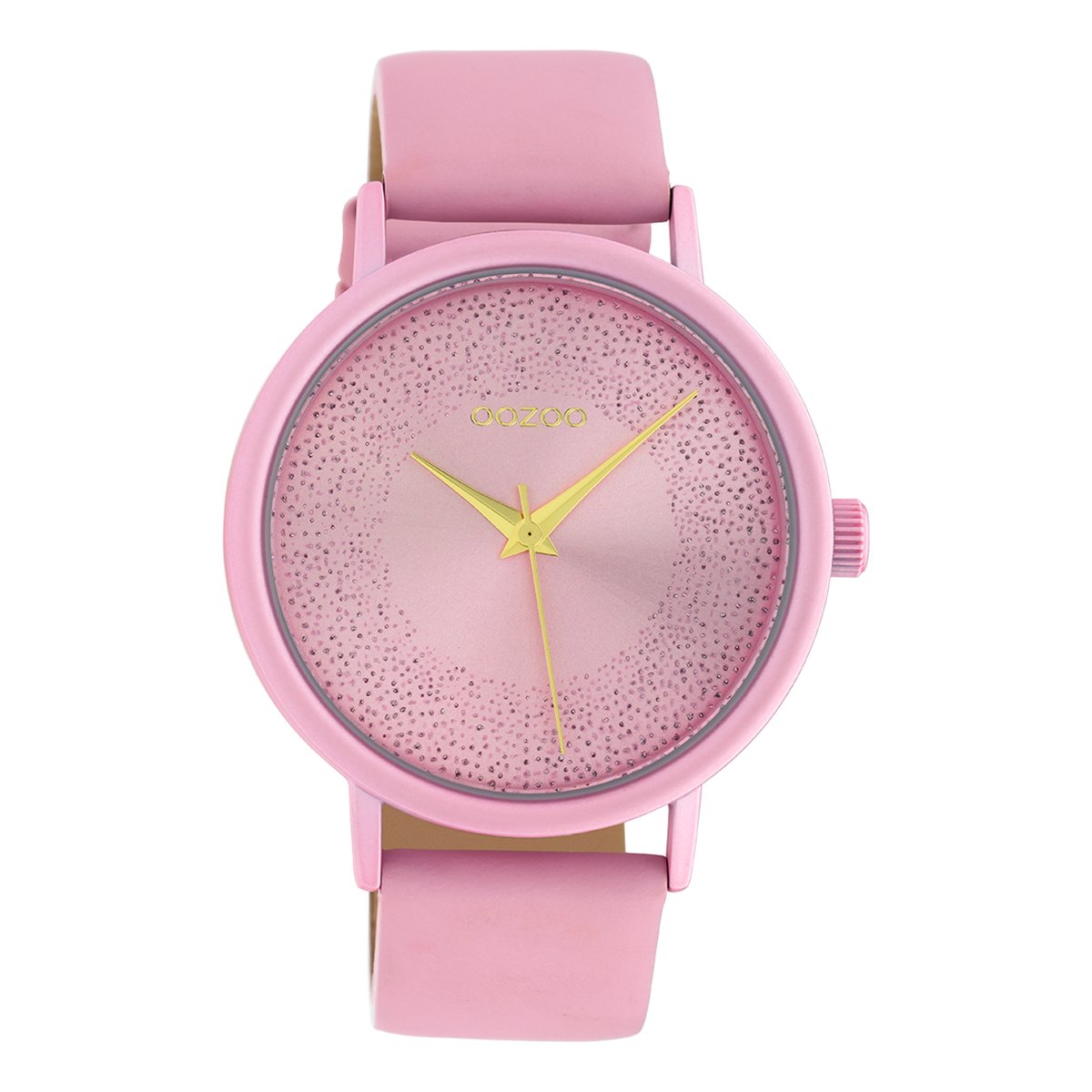 OOZOO Timepieces - Zacht roze horloge met zacht roze leren band - C10579