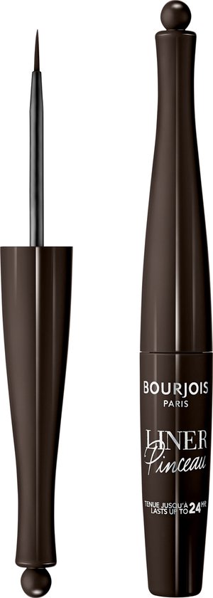 Donkerbruine Bourjois Liner Pinceau met applicator en veeg.
