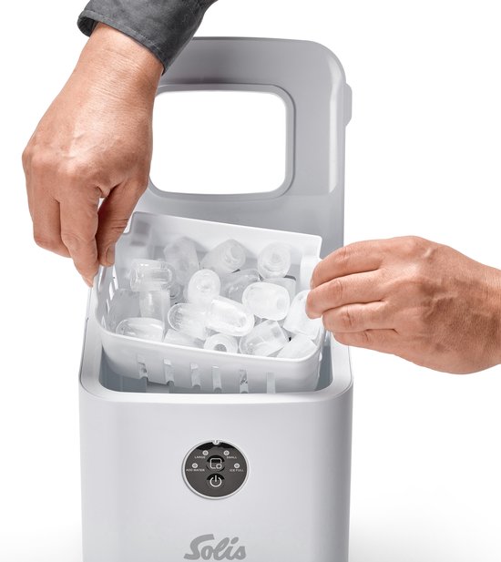 Solis Ice Cube Express Ijsblokjesmachine 1 Liter - 12kg Ijs in 24 Uur - Compacte Ijsblokjesmaker - Ijsblokjes in Verschillende Formaten - Zelf Reinigend - Makkelijk in Gebruik van SOLIS — afbeelding 3