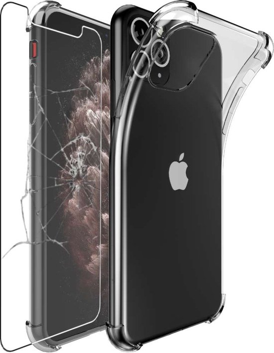 Coque Silicone IPhone 11 Pro + Verre Trempé De Protection - Ensemble Complet - Fabriqué En France