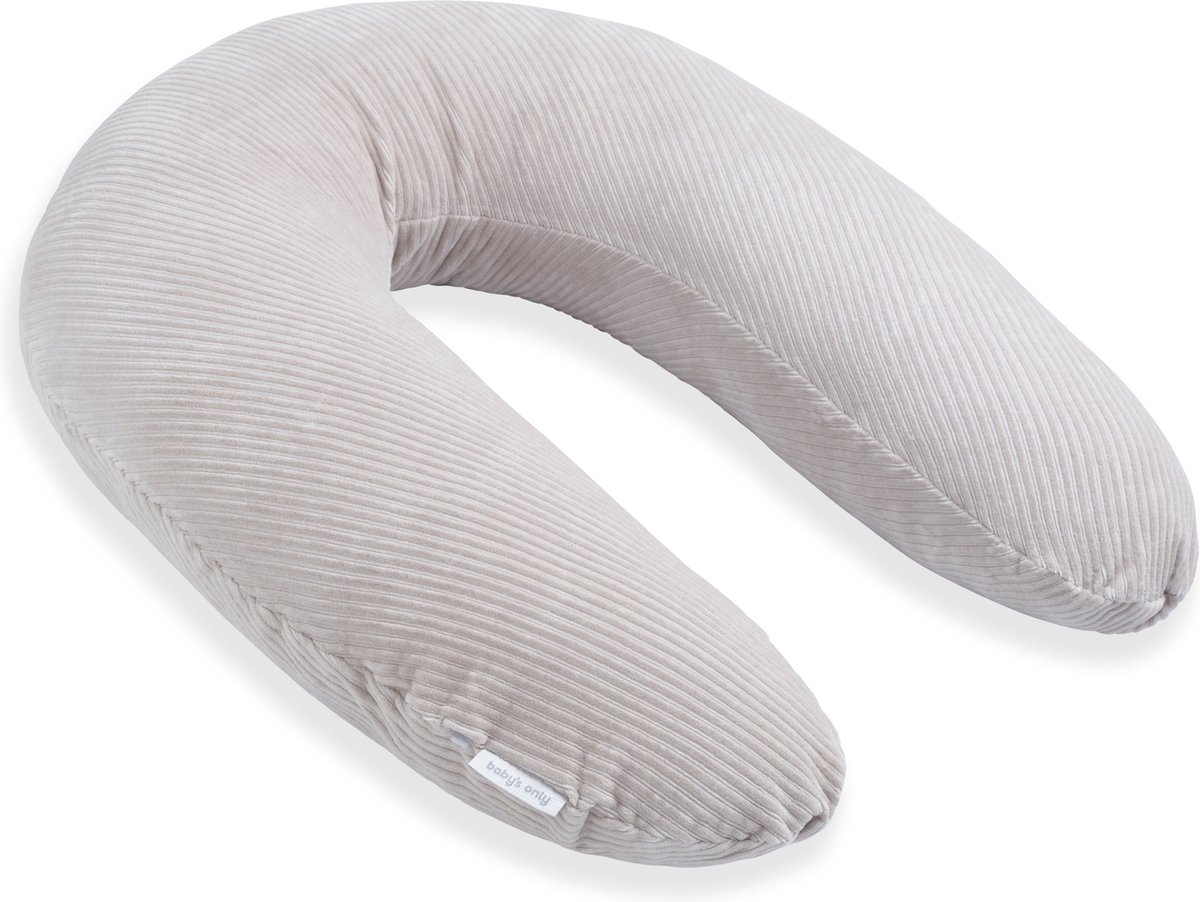 Goedkoopste Baby's Only Voedingskussen - Zwangerschapskussen - Zijslaapkussen - Lichaamskussen Sense - Kiezelgrijs - 160 cm