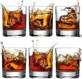 SHOP YOLO-whiskyglazen-set van 6 ouderwetse-premium glazen voor cocktails en bourbon, 305 ml-loodvrij kristal-vaderdag cadeau
