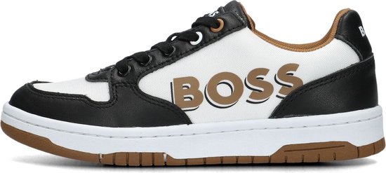 Boss Kids Baskets J50861 Lage sneakers - Leren Sneaker - Jongens - Zwart - Maat 36