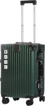 A To Z Traveller Safralu - Handbagage 55cm - Luxe Aluminium - 35L - Donker groen - TSA Slot