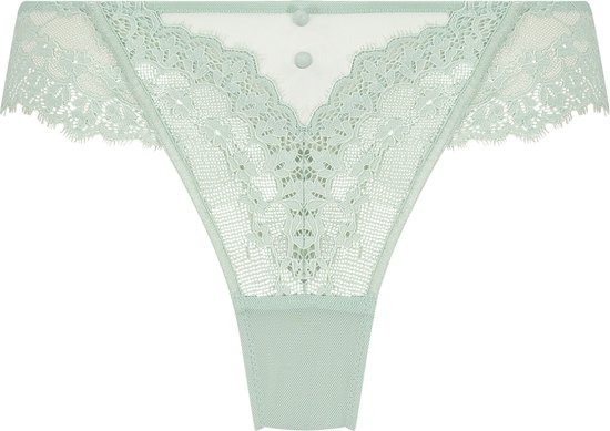 Hunkemöller Dames Lingerie String Daisy - Groen - maat XL