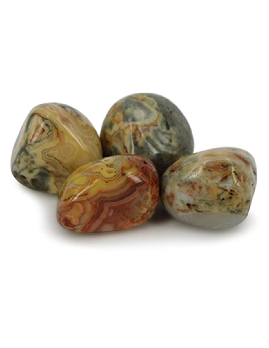 Ruben Robijn Agaat crazy lace trommelstenen 500 gr. (mt3) Geel