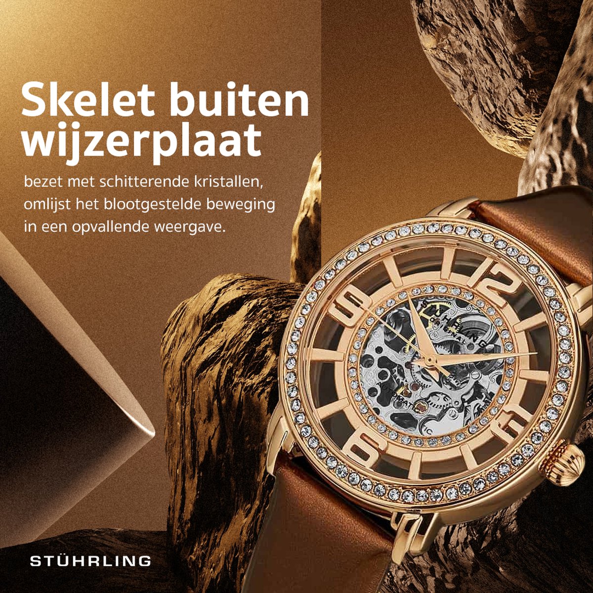 RORIOS Mechanische Armbanduhr, automatisch, für Damen