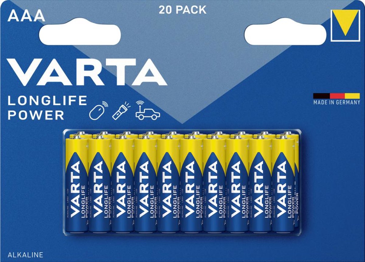 AAA Varta Longlife Power (LR03) batterijen