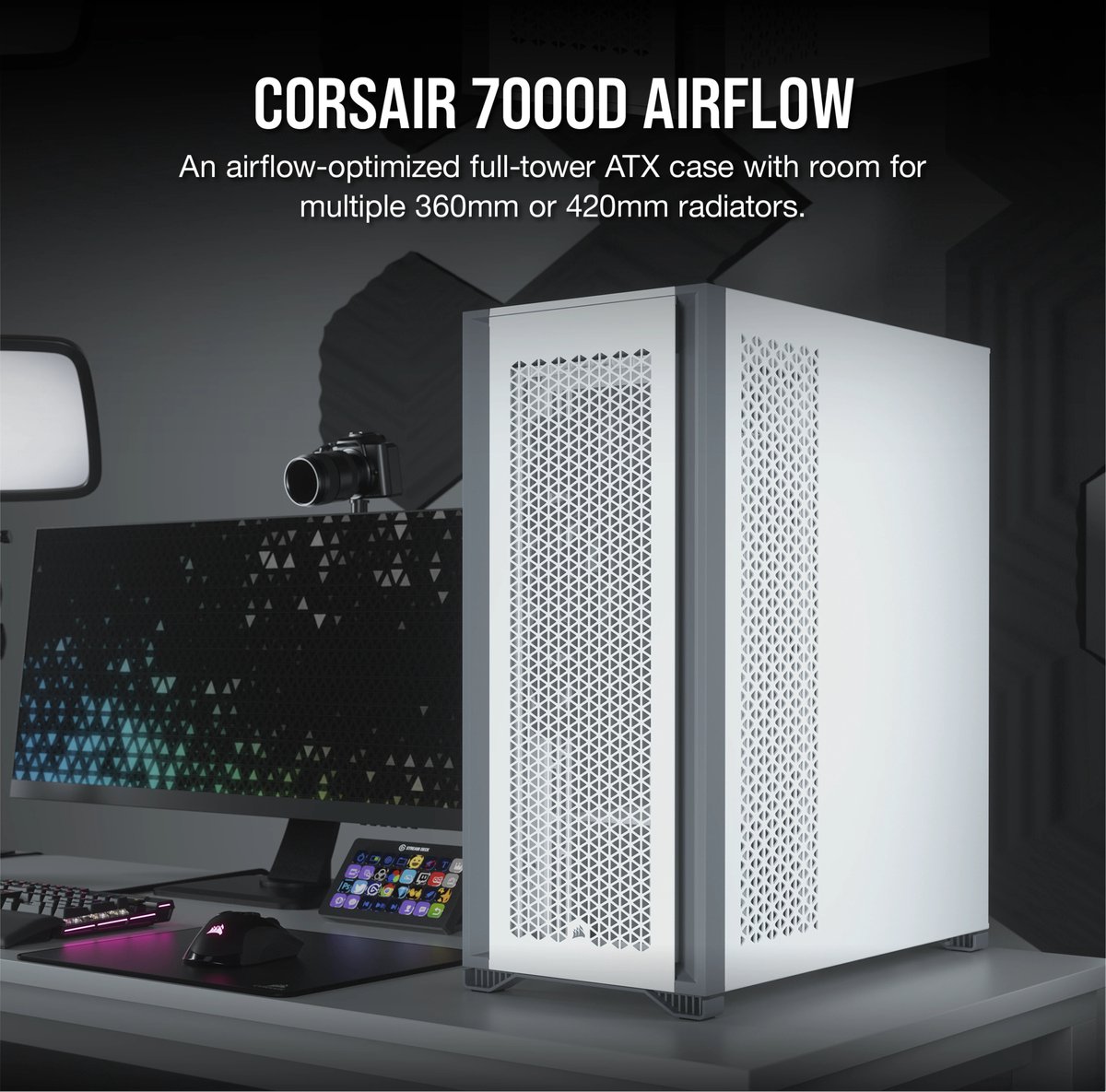 Corsair 7000D AIRFLOW 4x USB-A 3.2 (5 Gbit/s), USB-C 3.2 (5 Gbit/s), Audio, Window-kit