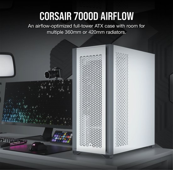 Corsair ATX Semi-tower 7000D AIRFLOW (White)