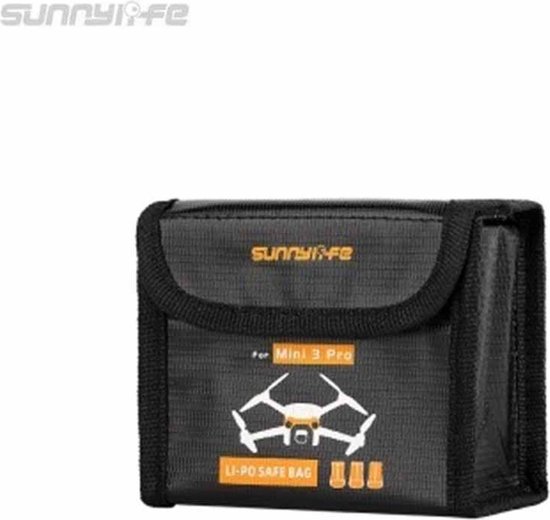 LiPo Safe Bag voor DJI Mini 5 Pro / Mini 4 Pro / Mini 3 Pro / Mini 3 – 3 Accu’s