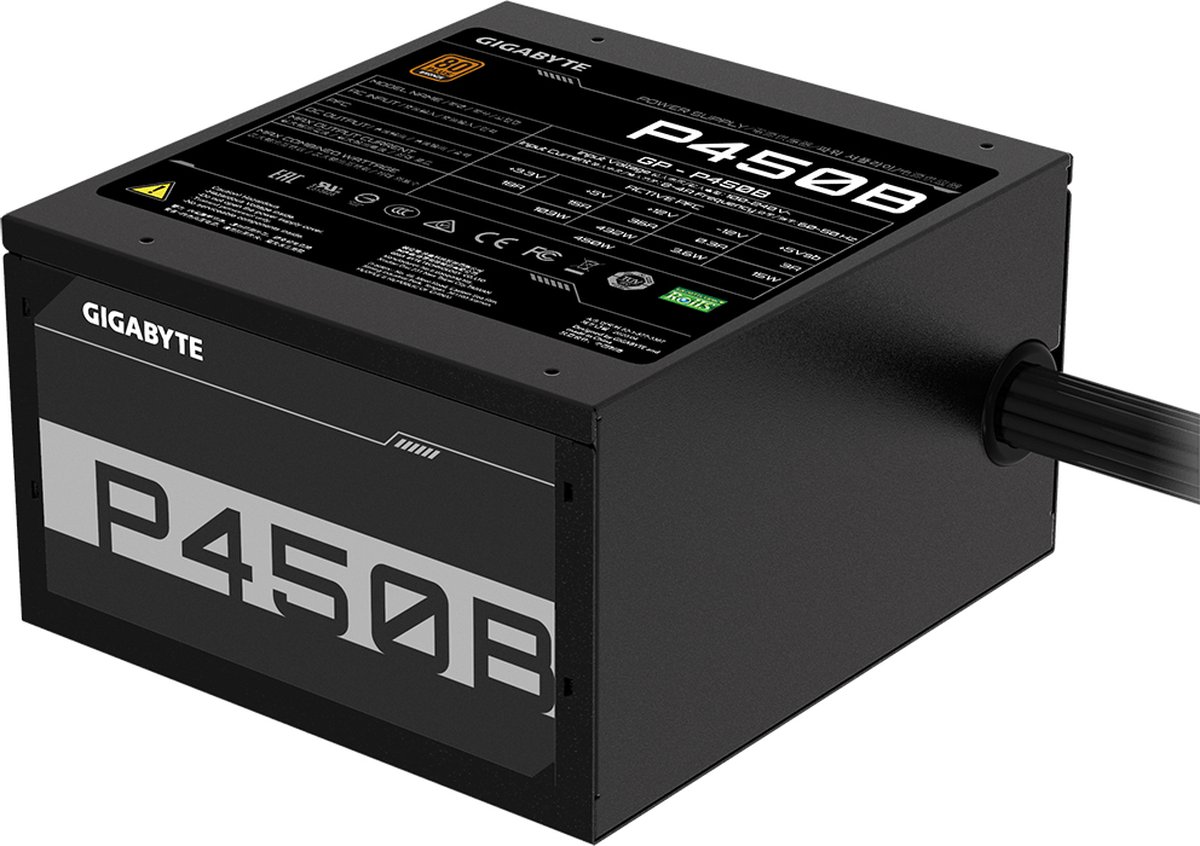 Gigabyte P450B Power Supply Unit 450 W 20+4 Pin Atx Atx Zwart voeding - afbeelding 4