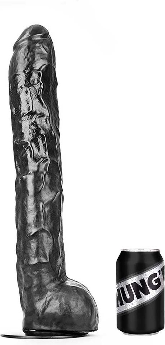 HUNG'R - Brutus - Dildo - Zwart - 44.5 cm - Ø 7.3 cm