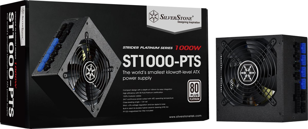 Silverstone 1000W Sst-St1000-Pts Atx 80+ Platinum Modular Power Supply voeding - afbeelding 8