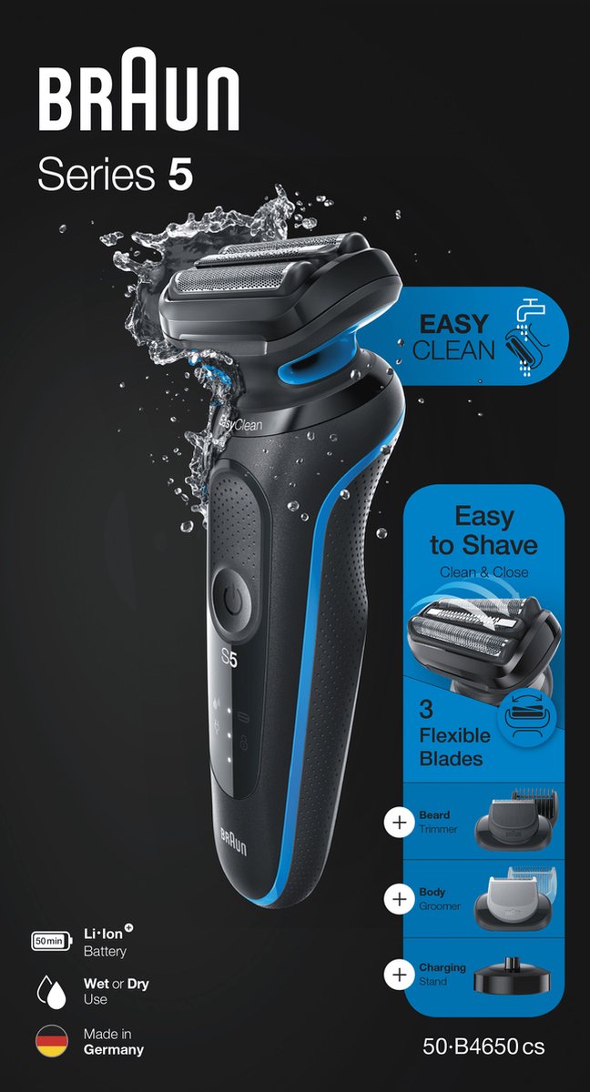 Braun Series 5 50-B4650cs Elektrisch Scheerapparaat met - afbeelding 3