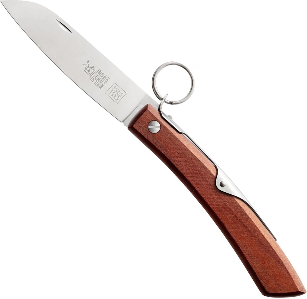 Robert Herder IBEX – Zakmes – Inklapbaar – Lemmet 100 mm – RVS – Heft Pruimenhout