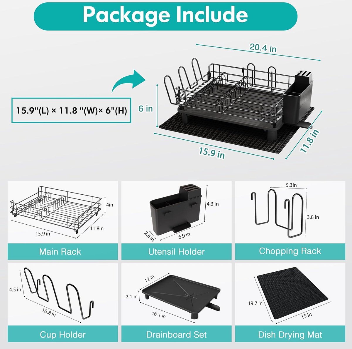 égouttoir Cuisine 2 Niveaux Inox Noir Égouttoir à Vaisselle 2 Niveaux En Acier Inoxydable Noir - Avec Porte-gobelets, Porte-ustensiles Et Tapis De Séchage - Bec Vidange Rotatif 360° - Dimensions 43x32.5x33cm égouttoir Cuisine 2 Niveaux Inox Noir Égouttoir à Vaisselle 2 Niveaux En Acier Inoxydable Noir - Avec Porte-gobelets, Porte-ustensiles Et Tapis De Séchage - Bec Vidange Rotatif 360° - Dimensions 43x32.5x33cm