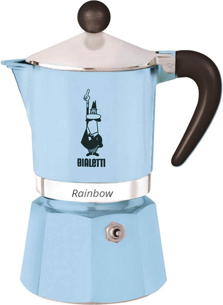 Bialetti Rainbow Azzurro Percolator 200ml – 3 kops