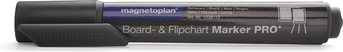 Magnetoplan 1228112 markeerstift 4 stuk(s) Zwart