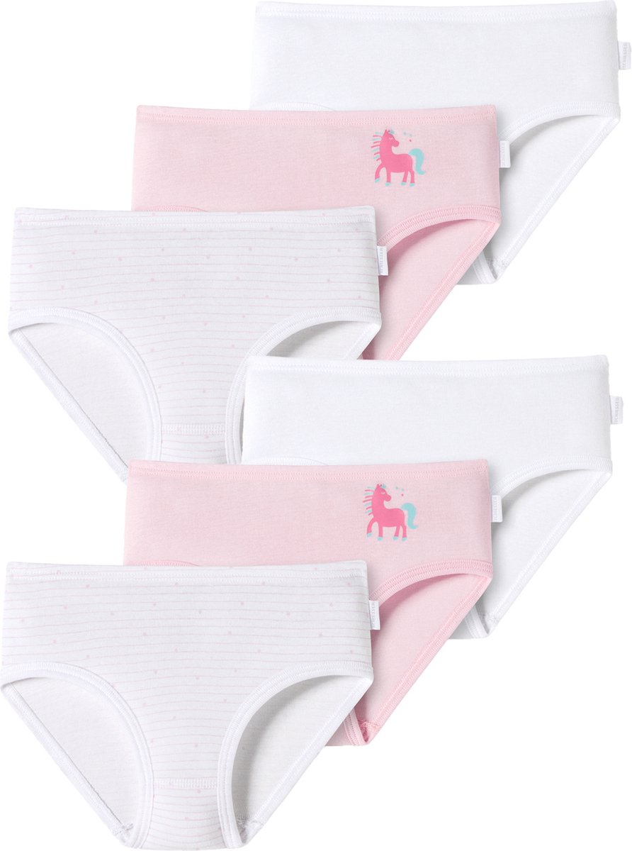 Schiesser Slip Fijne Rib rosa-weiss