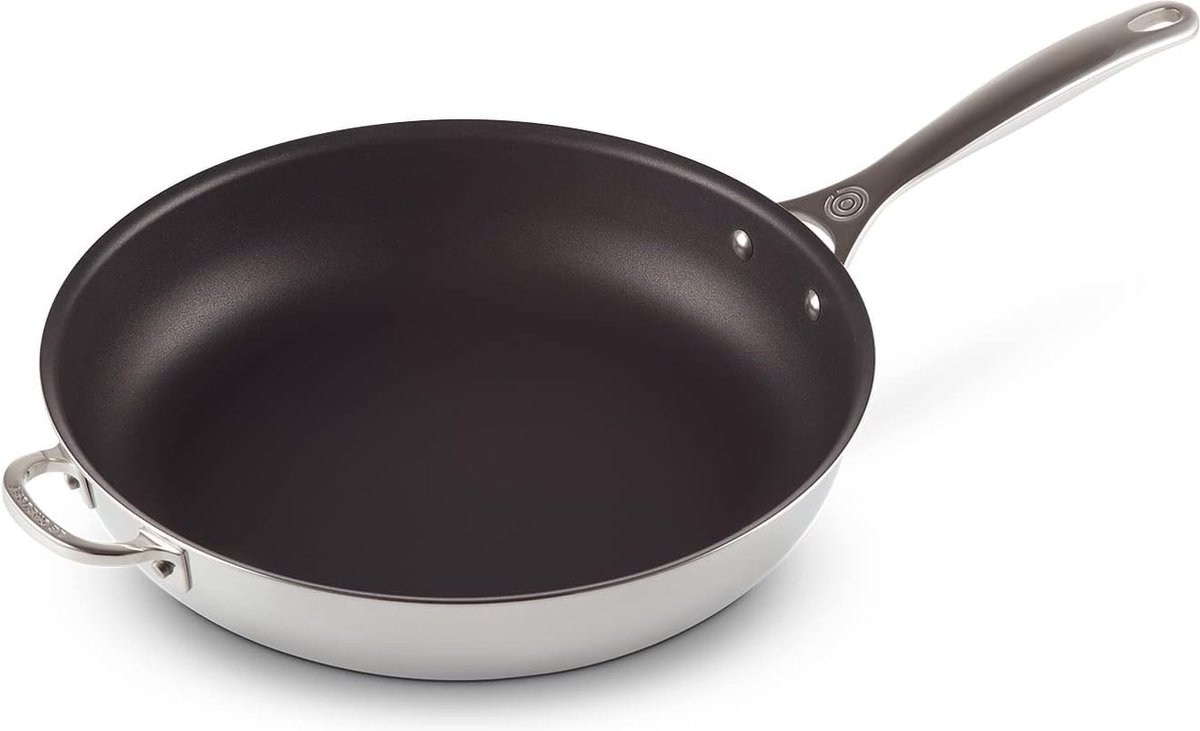Antiaanbaklaag braadpan met tegengreep van 3-ply PLUS roestvrij staal, 32 cm