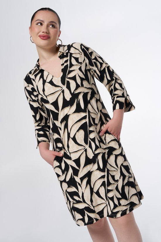 MS Mode Jurk Jurk met zakken en print bol