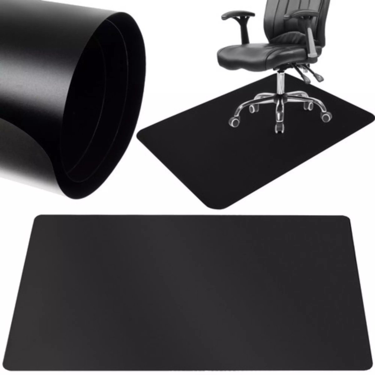 Tapis De Protection Sol Pour Chaise De Bureau - 80 Cm - Antidérapant - Pour Parquet Et Carrelage