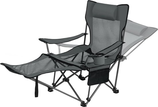 Padded klapstoel rond zwart 69 x 86 x 74 cm kopen? | Campingstoelen & campingtafels