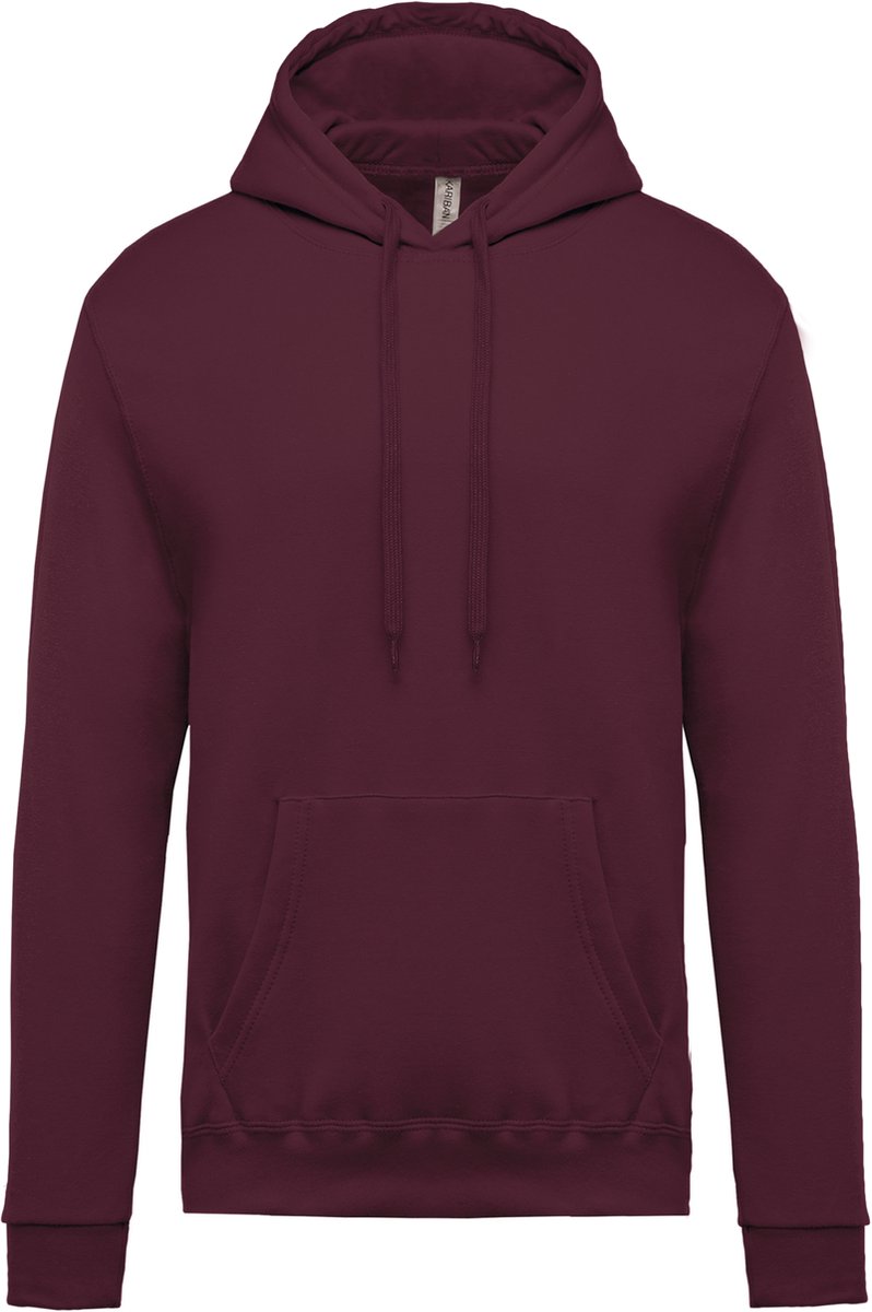 Kariban Herensweater met capuchon K476 - Wine - S