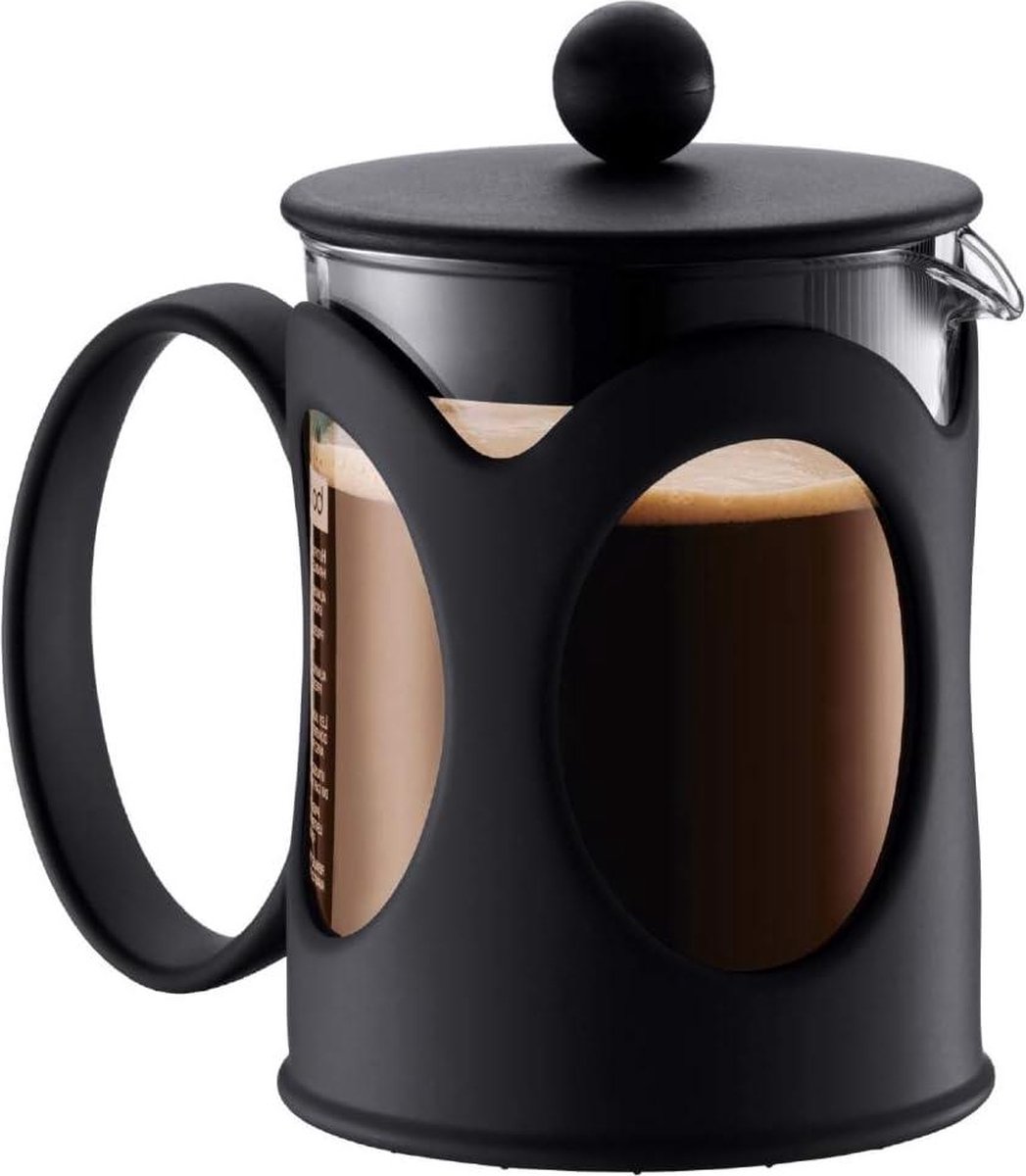 Bodum Kenya French Press koffiezetapparaat - permanent roestvrijstalen filter - 0.5 liter - zwart French Press